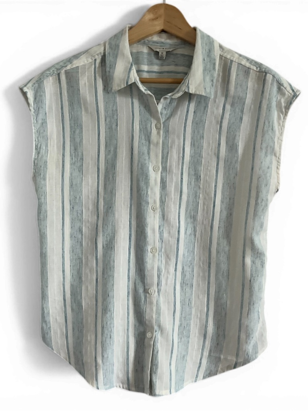Lucky Brand Men's Vertical Stripe Button-Down Shirt - Light Blue & White